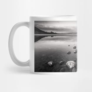 Reflections on Okanagan Lake Black and White Landscape Mug